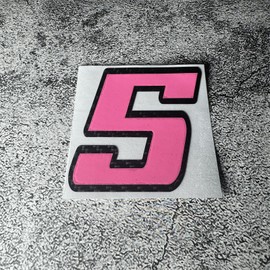 Pegatinas de números de carreras de vinilo para el estilo del coche, números combinados personalizados 0123456789, cinta para casco y automóvil (A5, altura 10 cm)