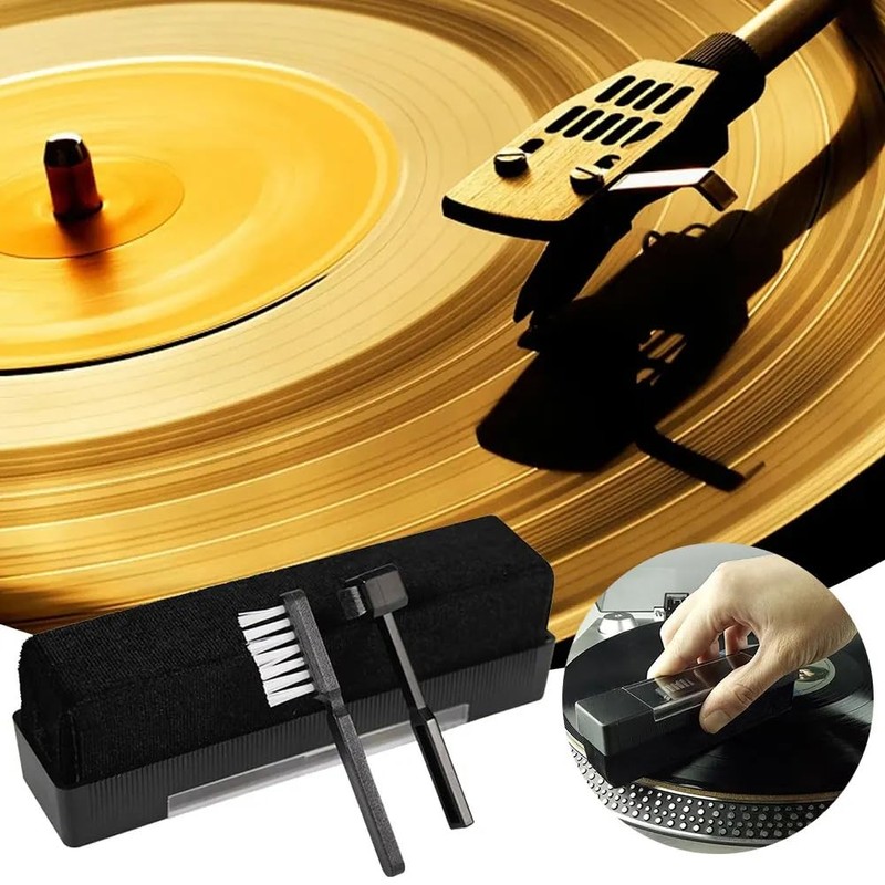 ZENWORYS Vinyl Record Cleaning Kit Anti Static Brush Dust-Remover for