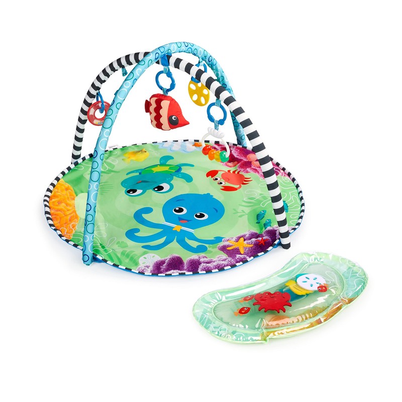 Baby Einstein Sea Floor Explorers 2-in-1 Water Mat, Portable Tummy