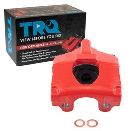 TRQ Brake Caliper Red Performance Rear Compatible with 2001-2007 Chrysler Town & Country Dodge Caravan Grand Caravan