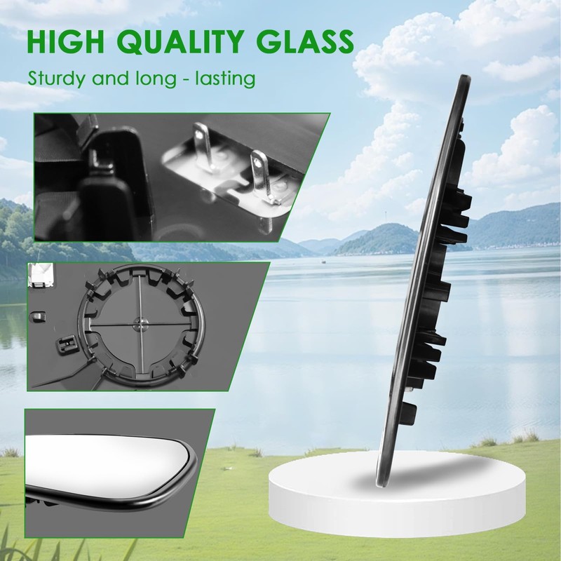 Driver Side Replacement Mirror Glass - Compatible with Toyota Vehicles