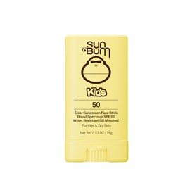 Sun Bum Kids SPF 50 Clear Sunscreen Face Stick | Wet or Dry Application | Hawaii 104 Reef Act Compliant (Octinoxate & Oxybenzone Free) Broad Spectrum UVA/UVB Sunscreen | 0.53 oz