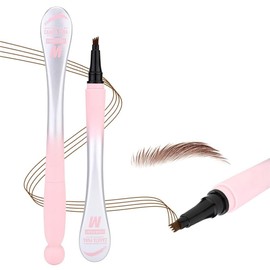New feeling natural eyebrows. Unique design 4 prong eyebrow pencil Smooth brush head Never Fade Easy to carry and wipe clean Water and sweat proof Long-lasting eyebrow pencil A must have for beginners
