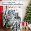 Qucover Ultra Soft Throws for Sofa Large, Blue Stripe Comfy