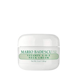 Mario Badescu Crema para el cuello con vitamina A-D-E para todo tipo de piel | Crema para el cuello que reafirma e hidrata | Formulada con aceite de salvado de arroz y vitamina A y E | 28 gr