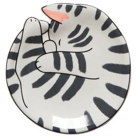 Danica Jubilee Meow & Furever Trinket Tray, Grey Stripe