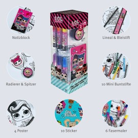 Undercover LOLO2255 LOL Surprise Painting and Writing Tower 35-Piece Multi-Coloured