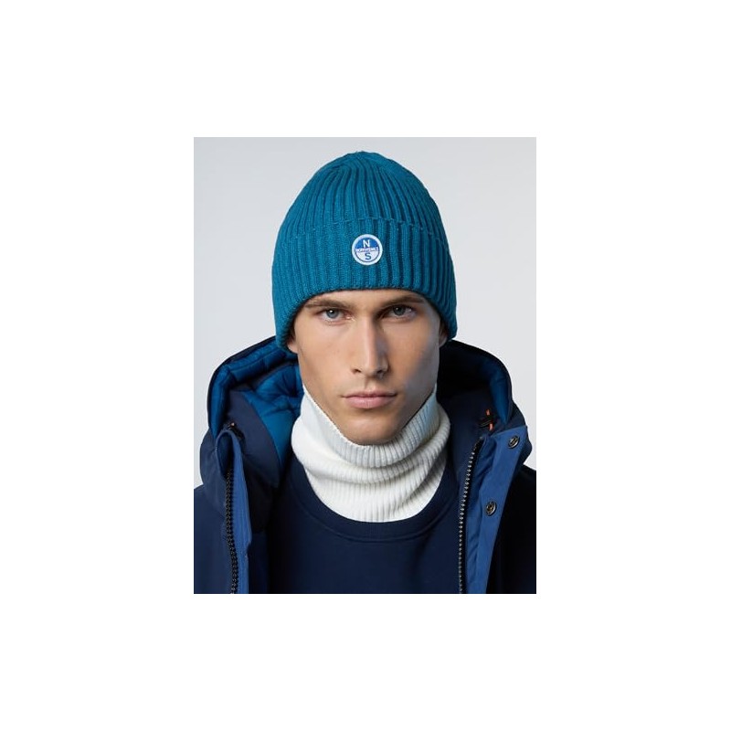 North Sails Logo Beanie One Size, blue