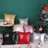 Xpanal Home Decorative Solid Glitter Sequins Square Throw Pillow Covers