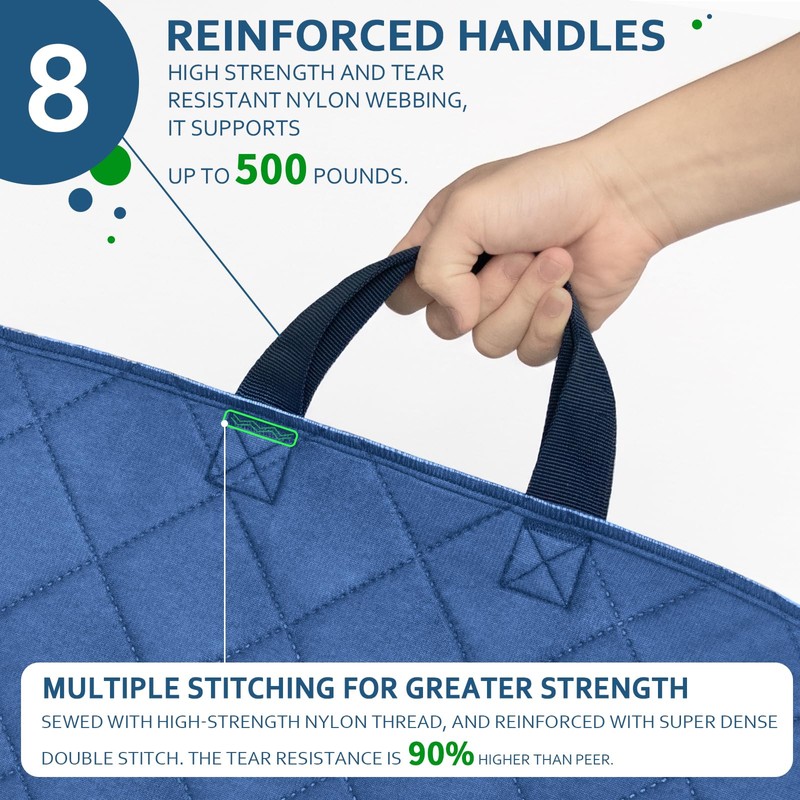 Positioning Bed Pad with 8 Reinforced Handles 2 Pack -