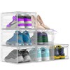 12 Pack Large Shoe Organizer Storage Boxes for Closet, Modular