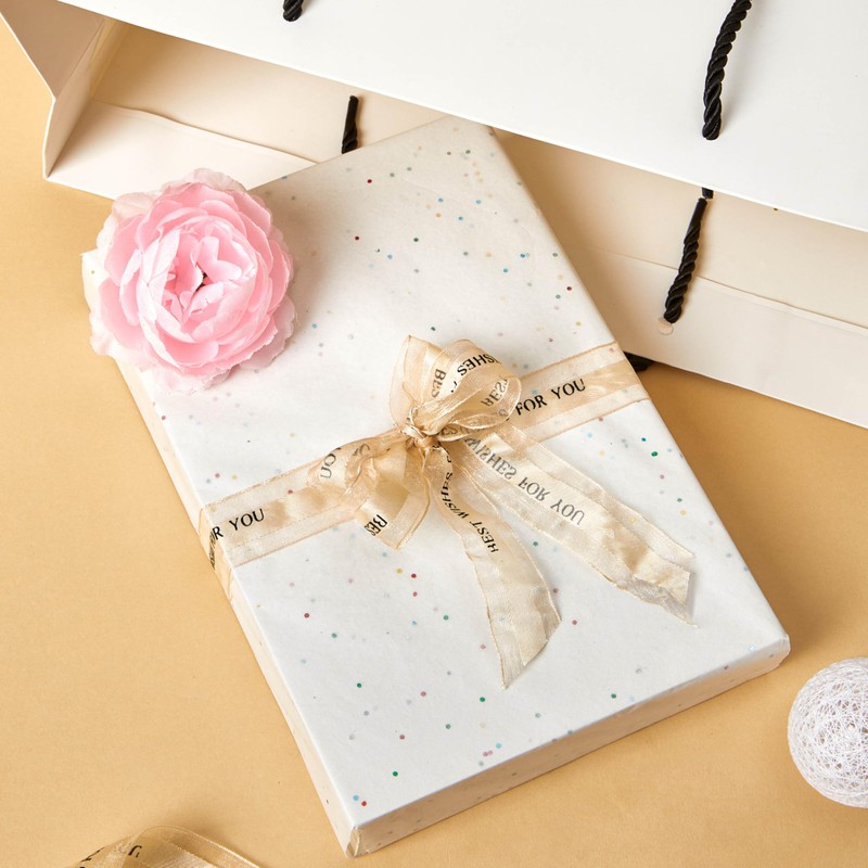 SUNCOLOR 120 Sheets 20"x14" White Tissue Paper for Gift Bags