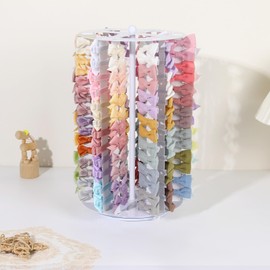 Bow Organizer for Girls,Rotating Bow Holder Baby Hair Clip Storage