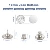 ZENGLU 17mm Replacement Jean Buttons No Sew Instant Button 16