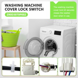 JRSHOME 290D3070P002 New Washer Lid Lock Switch Kit for GE washing machine model GTW680 GTW680BPL0DG, GTW680BPL1DG, GTW680BPL2DG, GTW680BSJ0WS, GTW680BSJ1WS