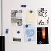 12Pcs Navy Blue Gradient Ceramic piece Refrigerator Magnets Suitable for