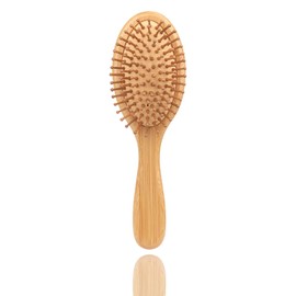 Hair Brush, Bamboo Brush, Boar Bristle Paddle Hairbrush for Long Thick Curly Wavy Dry or Damaged Hair, Reducing Hair Breakage and Frizzy No More Tangle, Oval Medium Sized Ellipse