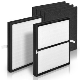 Idylis Air Purifier Replacement Filter IAF-H-100D for Idylis Air Purifier IAP-10-280 IAP10280 [C+D] AC-2118 [D+D] AC-2123 [D] with Idylis Air Purifier Filter D, 2 H13 HEPA Filter & 4 Carbon Pre-filter