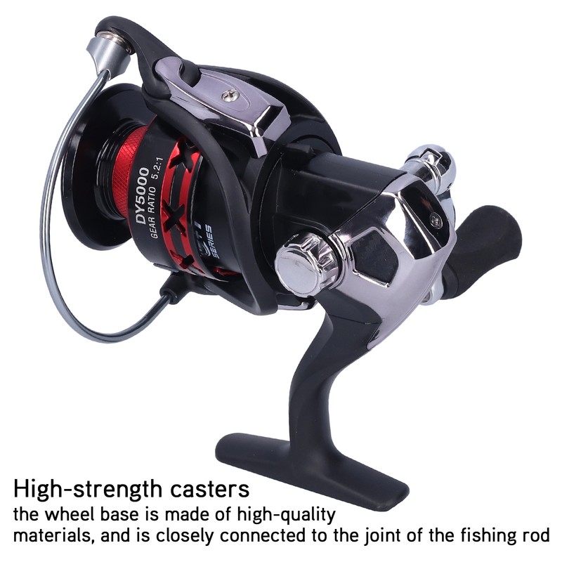 13+1 Bearing Spinning Reel 5.2:1 Gear Ratio Metal Wire Cup
