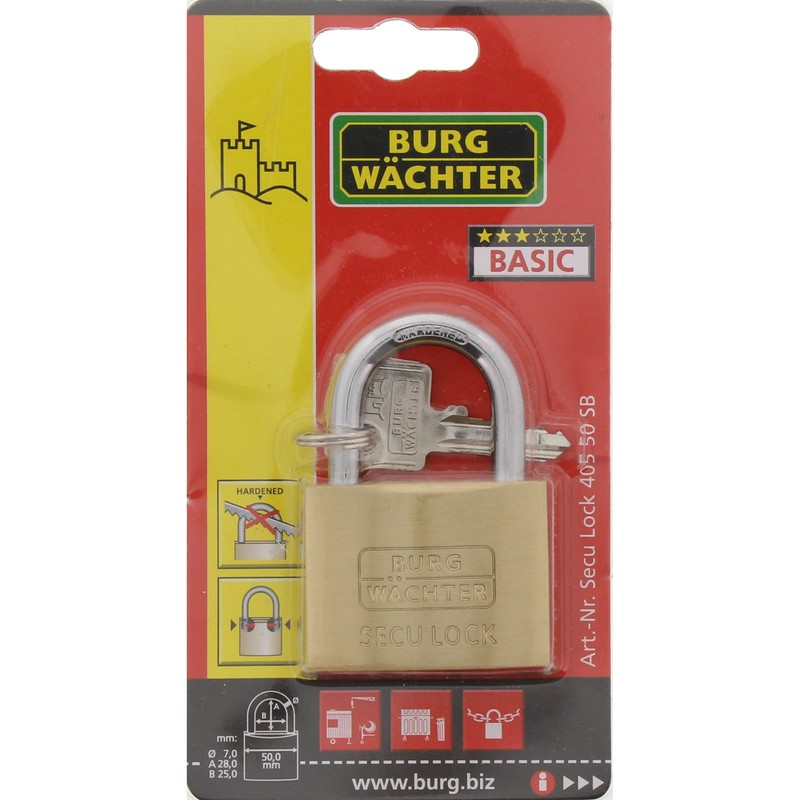 Burg Wächter 405 Verschiedensperrend Lock, Width 50 mm, 1 piece,