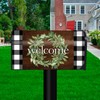 Briarwood Lane Farmhouse Wreath Spring Magnetic Mailbox Cover Floral Standard