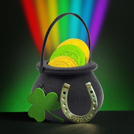 Black Candy Cauldron Kettles, Party Decoration Supplies, St. Patrick's 3" Inches (96-Pack) Witch Cauldron, Candy Bucket, Cauldron Pot