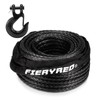 FIERYRED Synthetic Winch Rope Cable Kit 3/8inch 100FT 26500lbs Winch