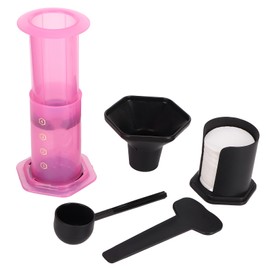 Coffee Press Portable Coffee Maker Household Press Drip Coffee Machine with 400Pcs Filter PaperPink