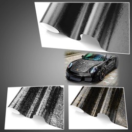 JDMBESTBOY 12"x60" (1FTx5FT) 3D Forged Matte Black Carbon Fiber Car Vinyl Wrap Decal Film Vehicle Decoration Sticker Air Release Bubble Free with Free Tool Kit