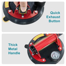 Suction Cup for Glass,Heavy Duty Glass Suction Cup Lifter with Metal Handle,Max Load 540lbs Industrial Windows Suction Cups Handle for Tile,Granite