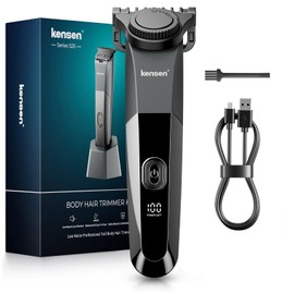 kensen Beard Trimmer for Men, 9 Length Adjustable Blade Wheel Electric Razor Ceramic Blade Cordless IPX6 Wet/Dry Clipper Rechargeable Mustache Trimmer Electric Shavers Facial Hair Trimming