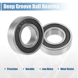 sourcing map 2 Pcs 6003-2RS Deep Groove Ball Bearing 17x35x10mm Double Sealed