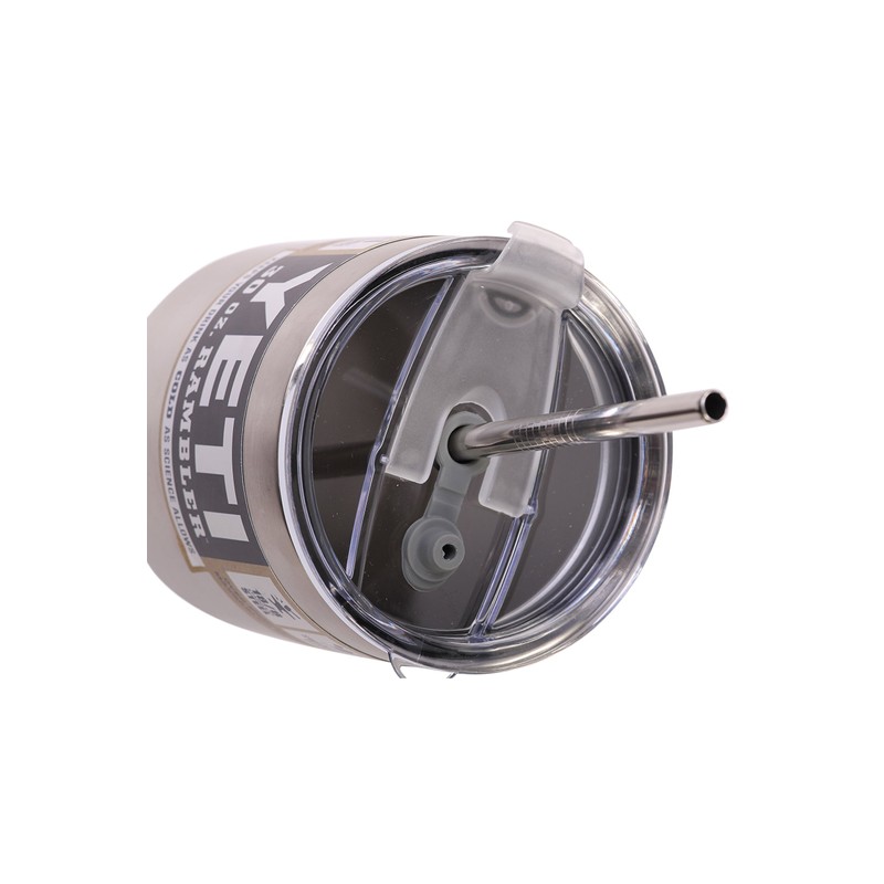 CocoStraw 4 WIDE Stainless Steel Straws + Straw hole LID