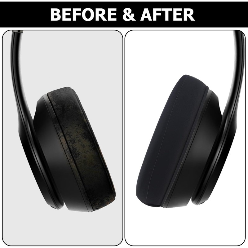 umvowuxa Silicone Sweat Earpad Covers for Beats Solo 4, Solo