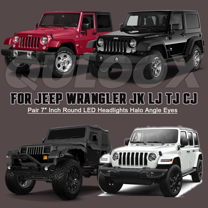 QULOOX For Ford Deluxe 1939-1951 7" INCH Round LED Headlights