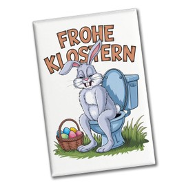 Frohe KLOstern Osterhase Souvenir Magnet für Humorliebhaber Lustiger Osterhase Souvenir Magnet zum Sammeln