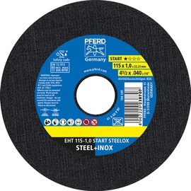 PFERD 1.0 mm cutting discs box - 25 cutting discs 115 x 1.0 x 22.23 mm, 69120943 - for high cutting performance and solid service life on steel and stainless steel (INOX)