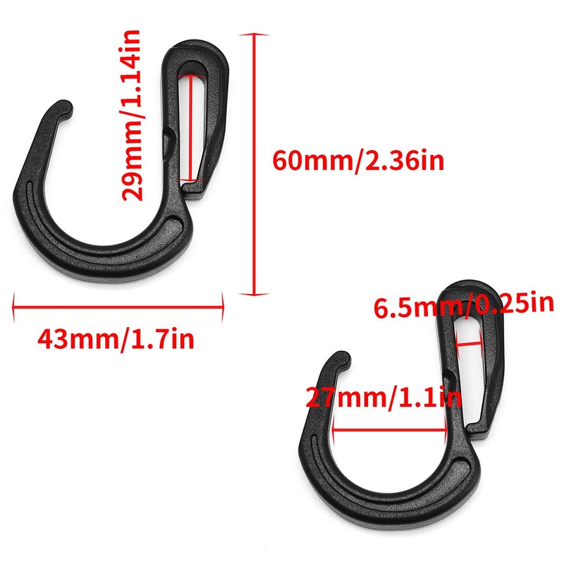 Surf turtle Plastic S Hook Clips 12 PCS Nylon Net