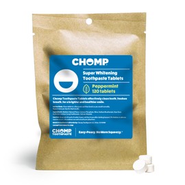 Chomp Super Whitening Peppermnt Toothpaste 120 Tablet Refill