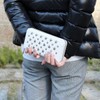 Daylight dl-3001 Men's Long Wallet, Studs, Star, Zip Around, Denim