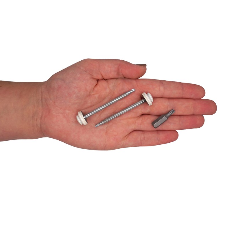 SKIR'CO (40 Pieces) Roofing Screws 4.8 x 60 mm Painted