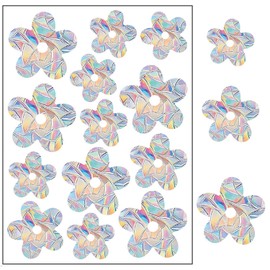 WADY Anti-Collision Window Stickers for Birds, 4 Sheets Window Decals for Bird Strikes Prevention Stickers Rainbow Alert Decals Clings to Prevent Bird Strikes Prism for Suncatcher Sticker(Flower)