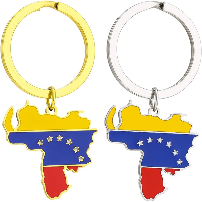 Hejhncii - Llavero con bandera de mapa de Venezuela de