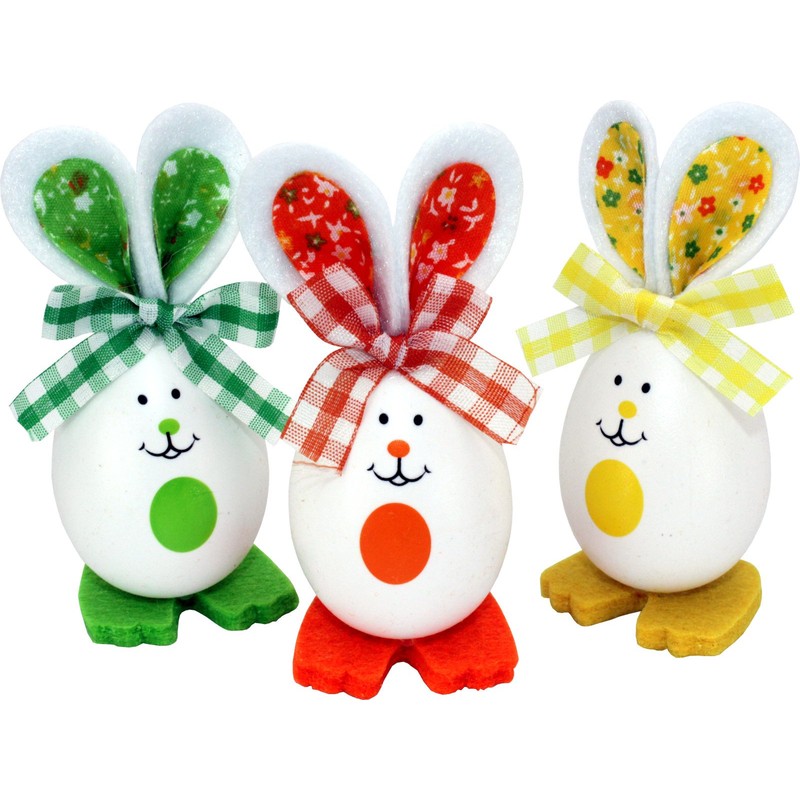 Kleenes Traumhandel Set of 6 Easter Eggs Rabbit in Fun