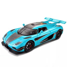1:24 One1 Alloy Car Model Simulation Sound and Light Pull Back Toy Car Metal Sports Car Boys Collection Ornaments Gift (Blue)…