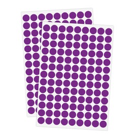 Ouzoustate 2340 PCS Purple Circle Dot Stickers 1/2" Round Stickers Colored Coding Labels Yard Garage Sale Price Stickers