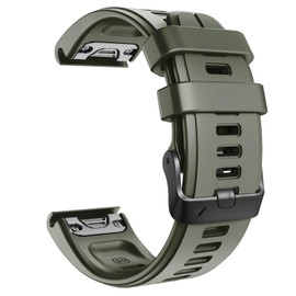 NotoCity Compatible with Fenix 5S Plus Band Silicone Sport Watch Bands for Fenix 5S/Fenix 7S/Fenix 6S/Fenix 6S Pro/D2 Delta S Smart Watch-Black Buckle(Army green)