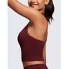 CRZ YOGA Butterluxe Women's Halter Neck Sports Bra Padded Longline