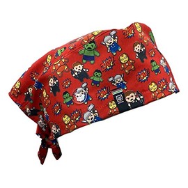 WEARK Surgical Hat Sanitary Women Men Nurse Dentist Medical Pediatrician Long Hair with Buttons and Front Sweatshirt – (Heros)