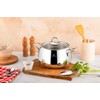 Venus Stainless Steel Deep Stock Pot with Glass Lid Soup